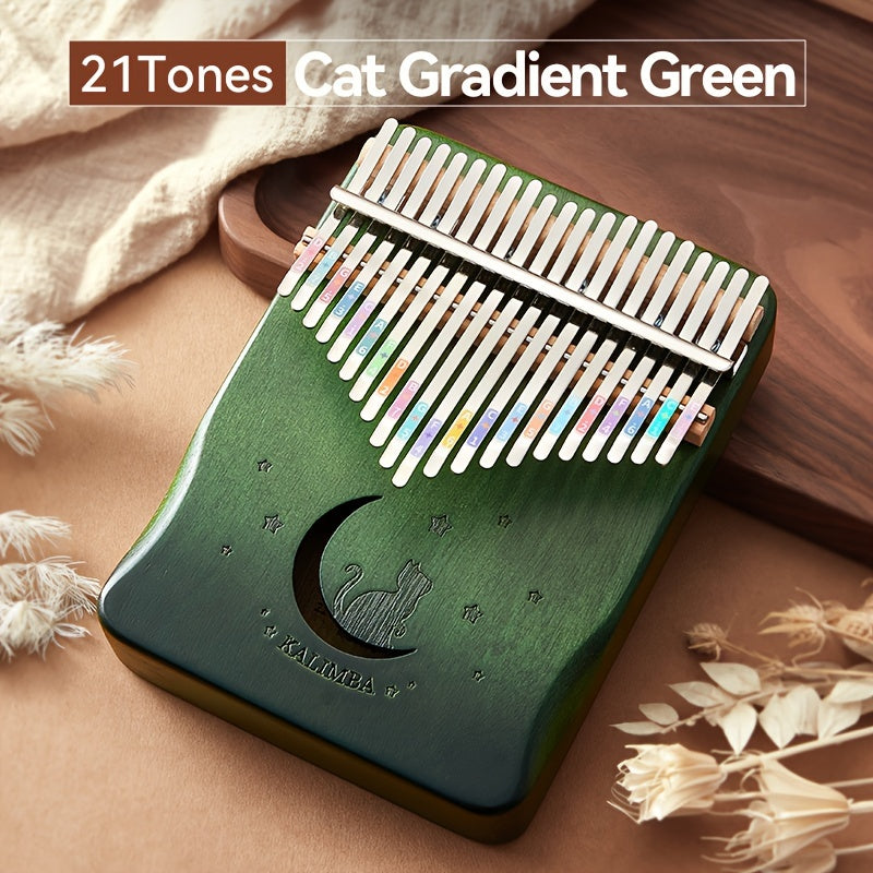21-Tone Thumb Piano Kalimba for Beginners Girls Mixed Color Musical Instrument Gift