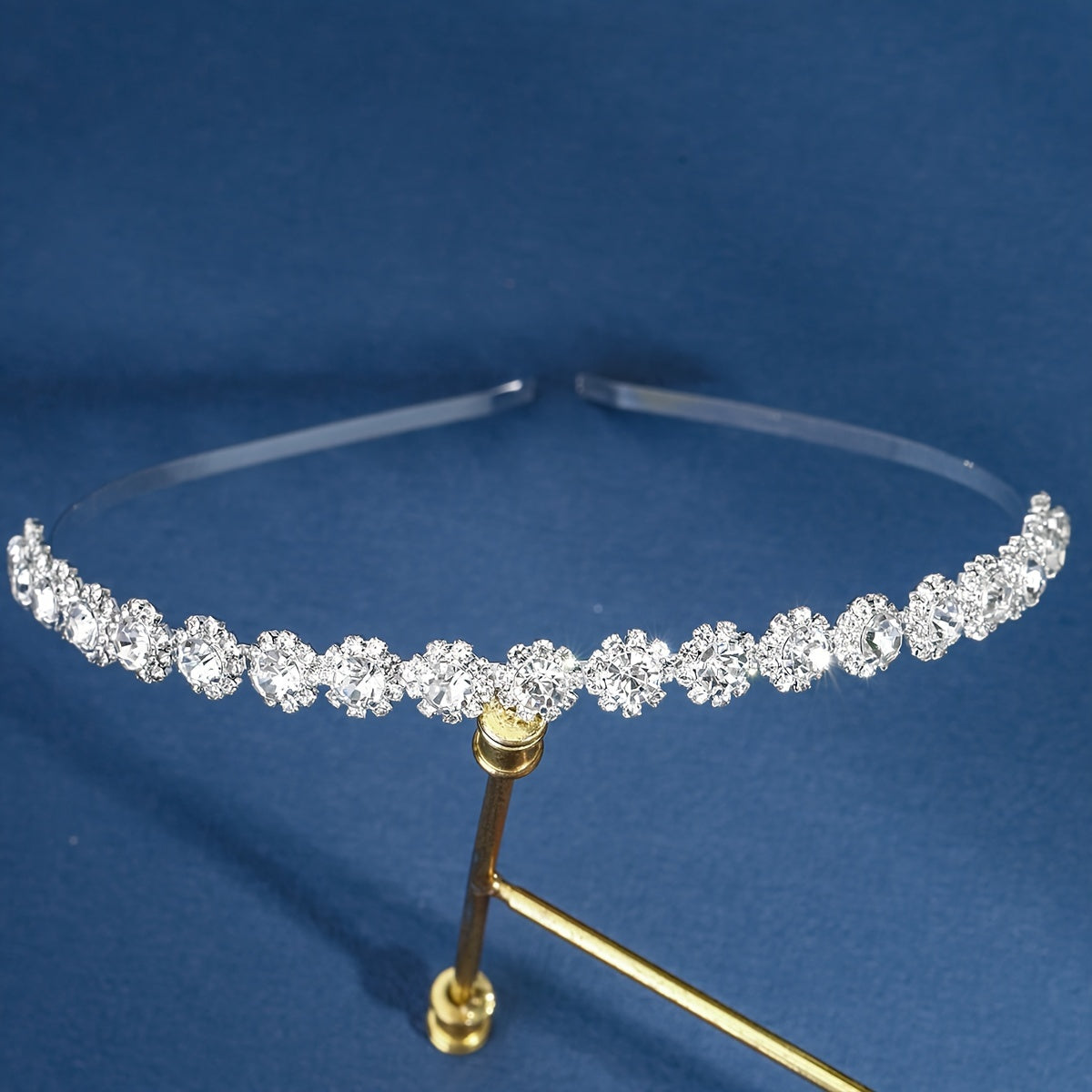 Yuvdoq uchun to'y tiara rhinestone gul bosh band vintage soch aksessuari