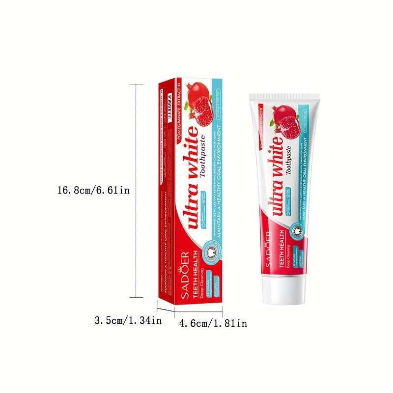 Pomegranate Toothpaste 100g Fluoride-Free Deep Clean Whitening