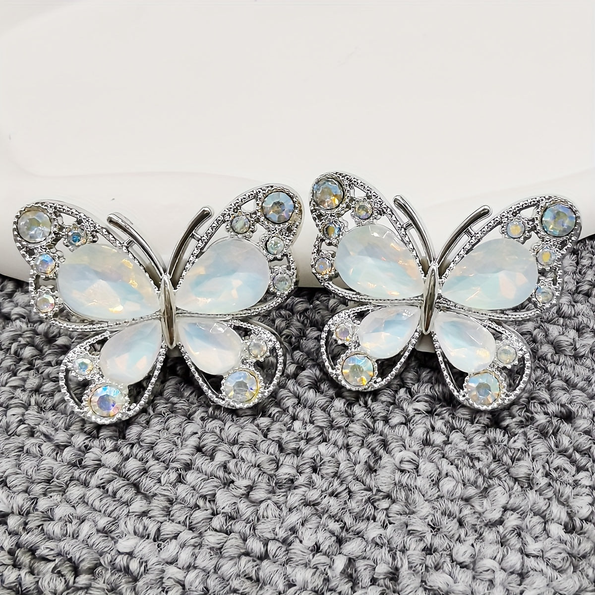 Women Rhinestone Butterfly Shoe Lace Charms Jewelry Shoe Decorations Accessories