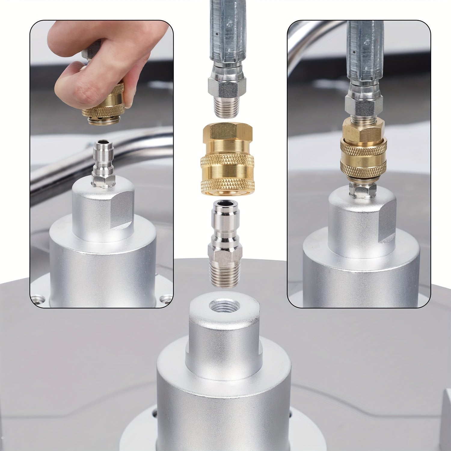 High-Pressure Surface Cleaner Stainless Steel 50.8cm for Electric Power Washers Driveways Decks Sidewalks Patios