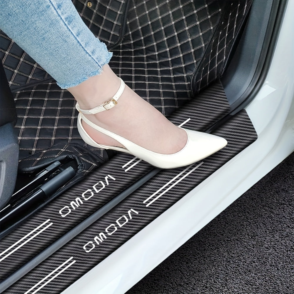 Car Trunk Bumper Protective Sticker Carbon Fiber Scratch-Resistant Tape