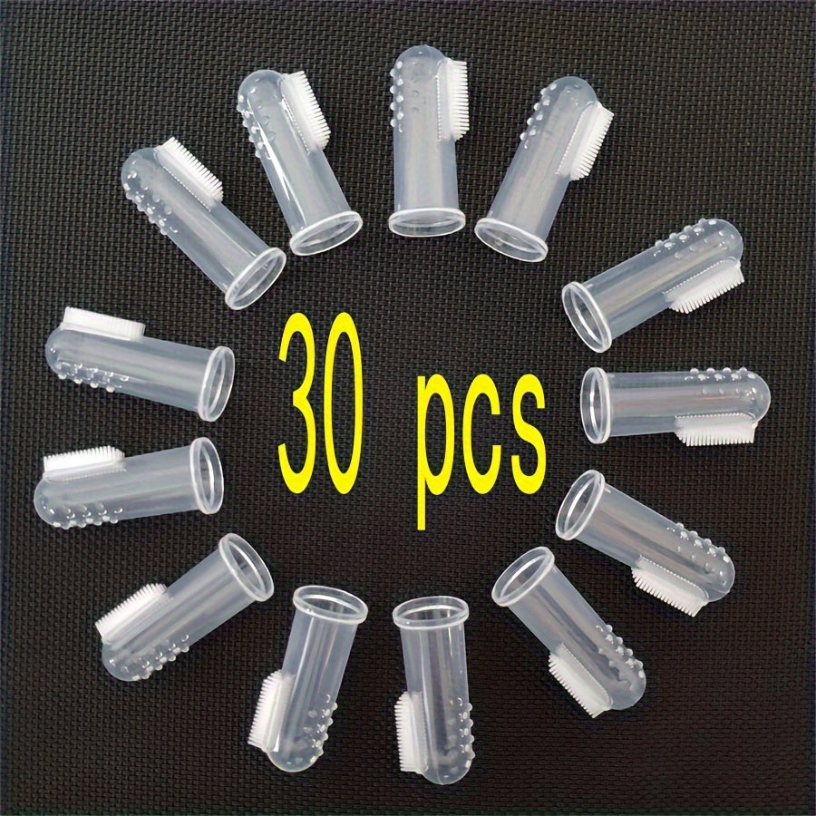 Pet Dental Care Set Soft Silicone Biodegradable Dog and Cat Toothbrushes