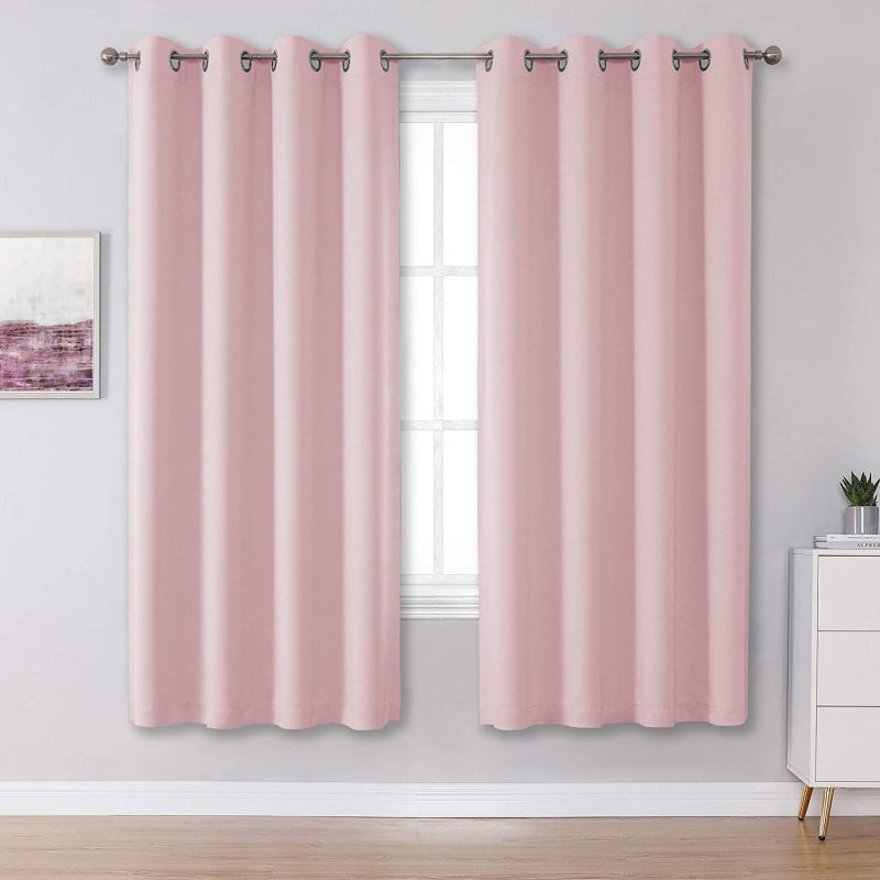 Bathroom Curtain Panel with Room Darkening Grommet for Home Decor