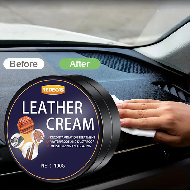 Leather Care Cream for Leather Sofas Shoes Bags Water-Free Moisturizing