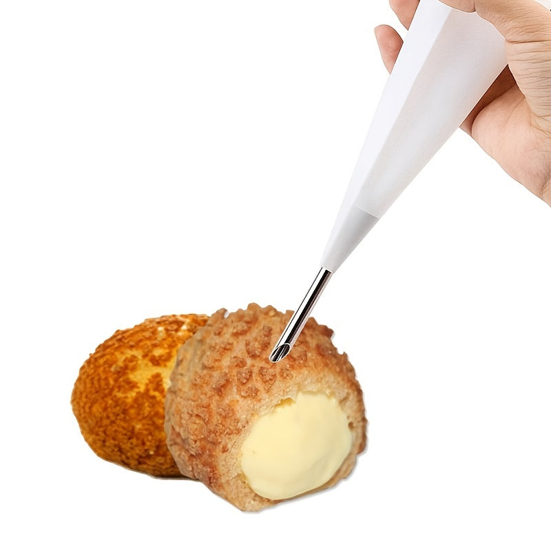 Set of 6 Silicone Pastry Icing Piping Bags and Tips for Cakes and Cupcakes