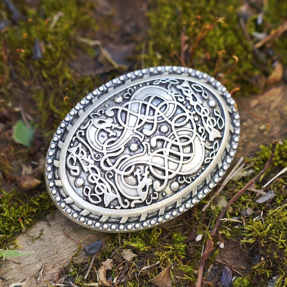 Antique Viking Dragon Brooch Amulet Design for Festival Jewelry Gift