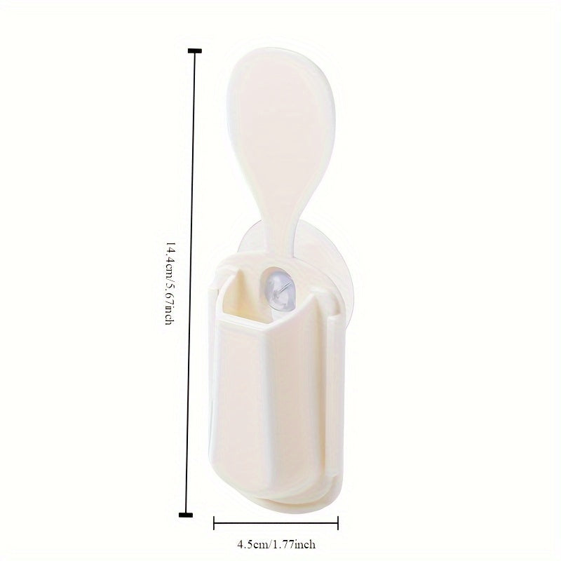 Suction Cup Rice Spoon Holder Wall-Mounted Kitchen Organizer with Silicone Hooks
