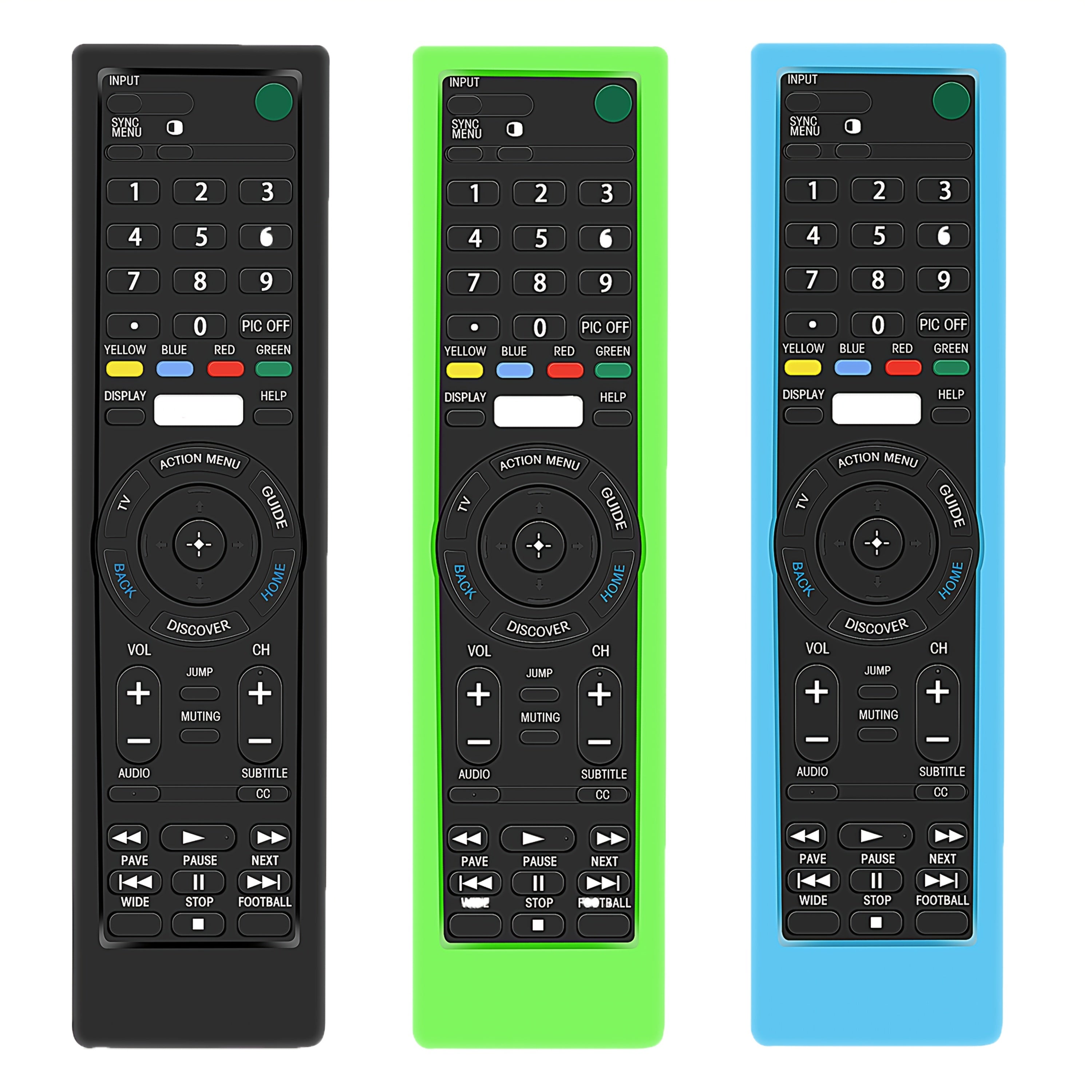 Funda protectora de silicona para mandos a distancia de Smart TV, antideslizante, duradera, verde y negro