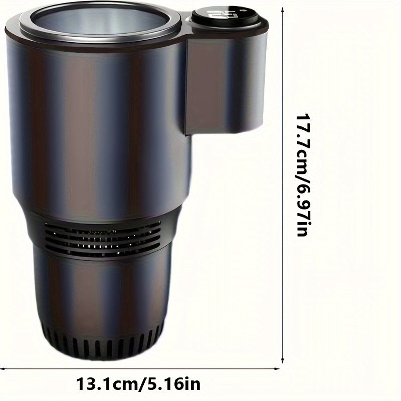 2-in-1 Car Cooler and Warmer Portable Beverage Holder for 18.6oz Bottles Black