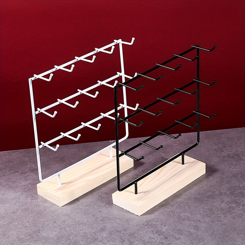 Qo'shma va studlar uchun 15 ta to'qilgan tutqichli zargarlik buyumlarini namoyish qilish racki