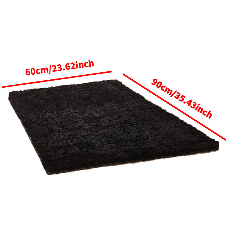 Black Shag Area Rug 1 Piece Soft Cozy Home Decor for Bedroom Living Room Outdoor