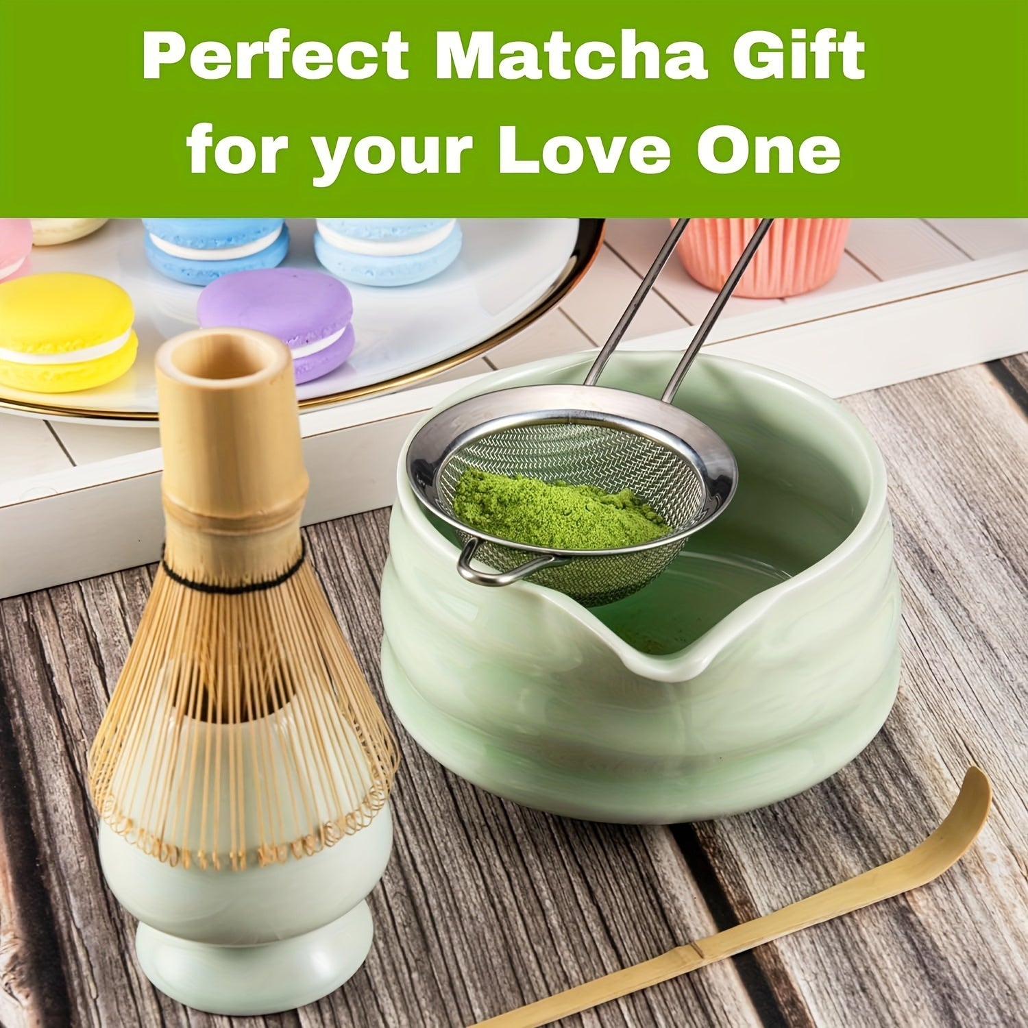 Набор из 3 или 5 инструментов для матча, включая чайный венчик, кисть для матча, венчик Бай Бэнь Ли, инструмент для заказа чая Ли Комбинация династии Сун, набор для взбивания матча, чайную кисть, чайную ложку, подставку для чаши.