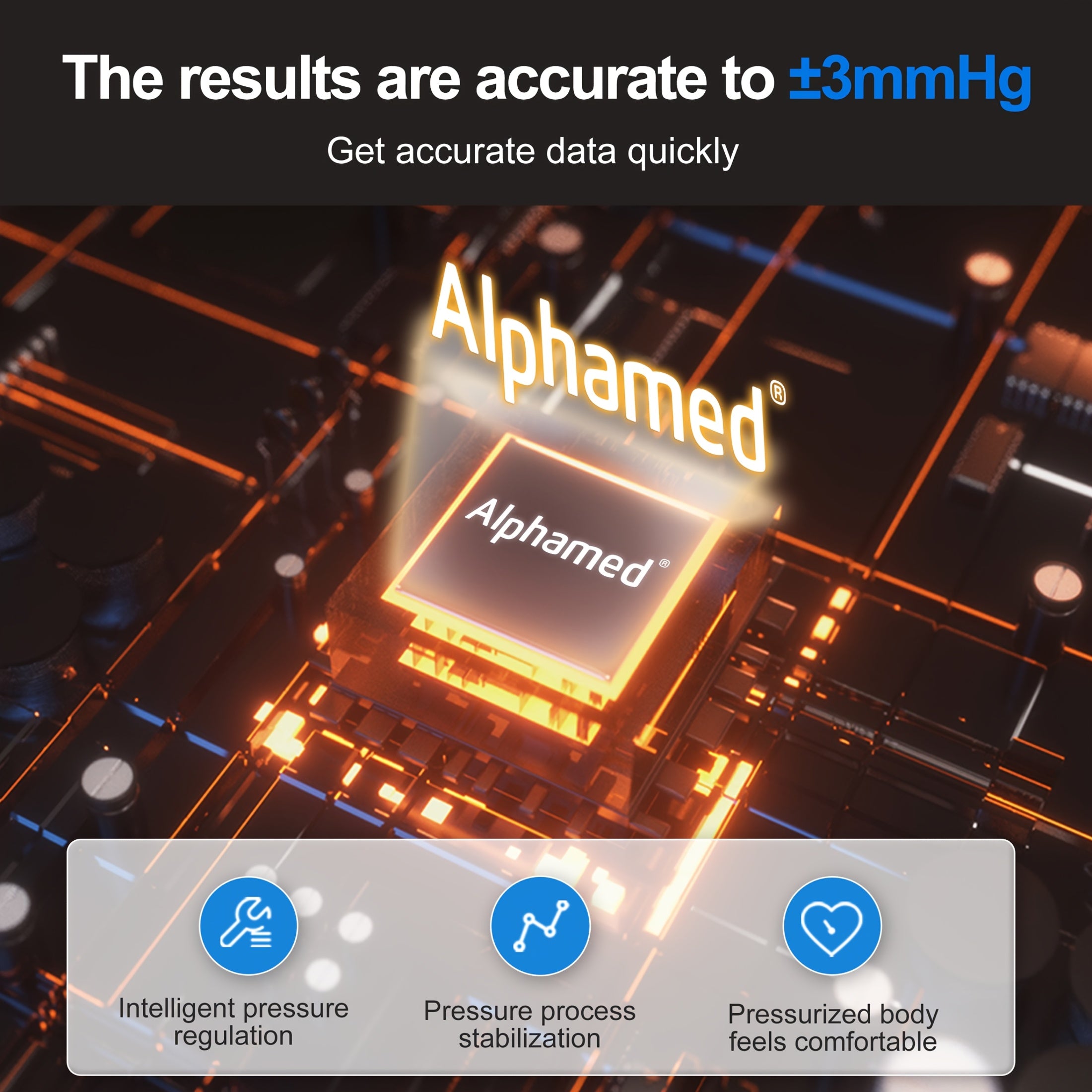 Monitor digital de presión arterial en el brazo con manguito automático 22.1-43.18 cm