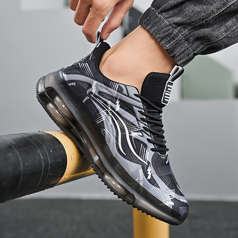 Men's Casual Sneakers Low Top Fabric Non-Slip Shock-Absorbing Street Style