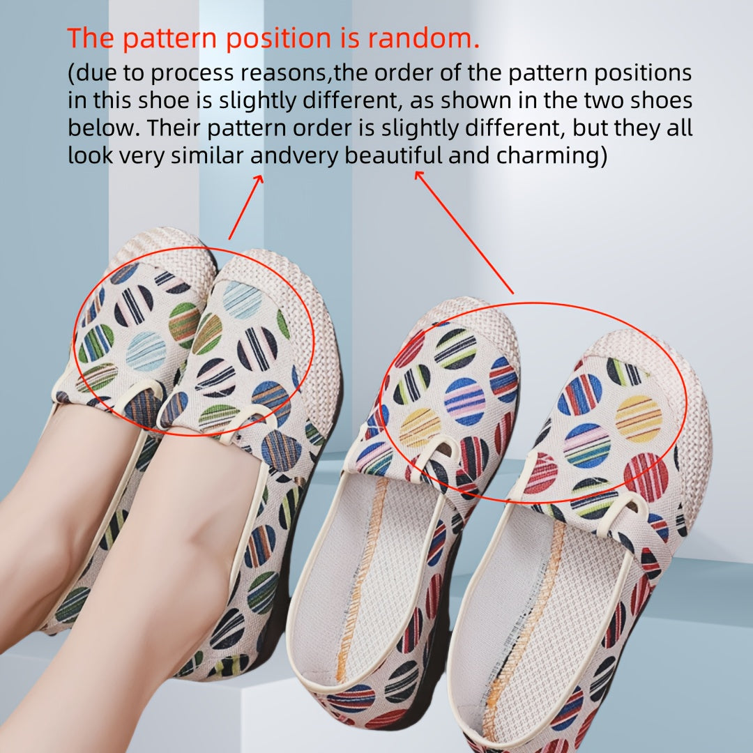 Zapatos planos étnicos para mujer, mocasines sin cordones, cómodos, con suela de tela