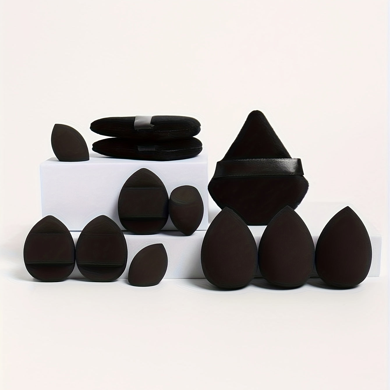 12-Piece Makeup Sponge Set with Foundation Blenders and Powder Puffs for Liquid, Cream, and Powder