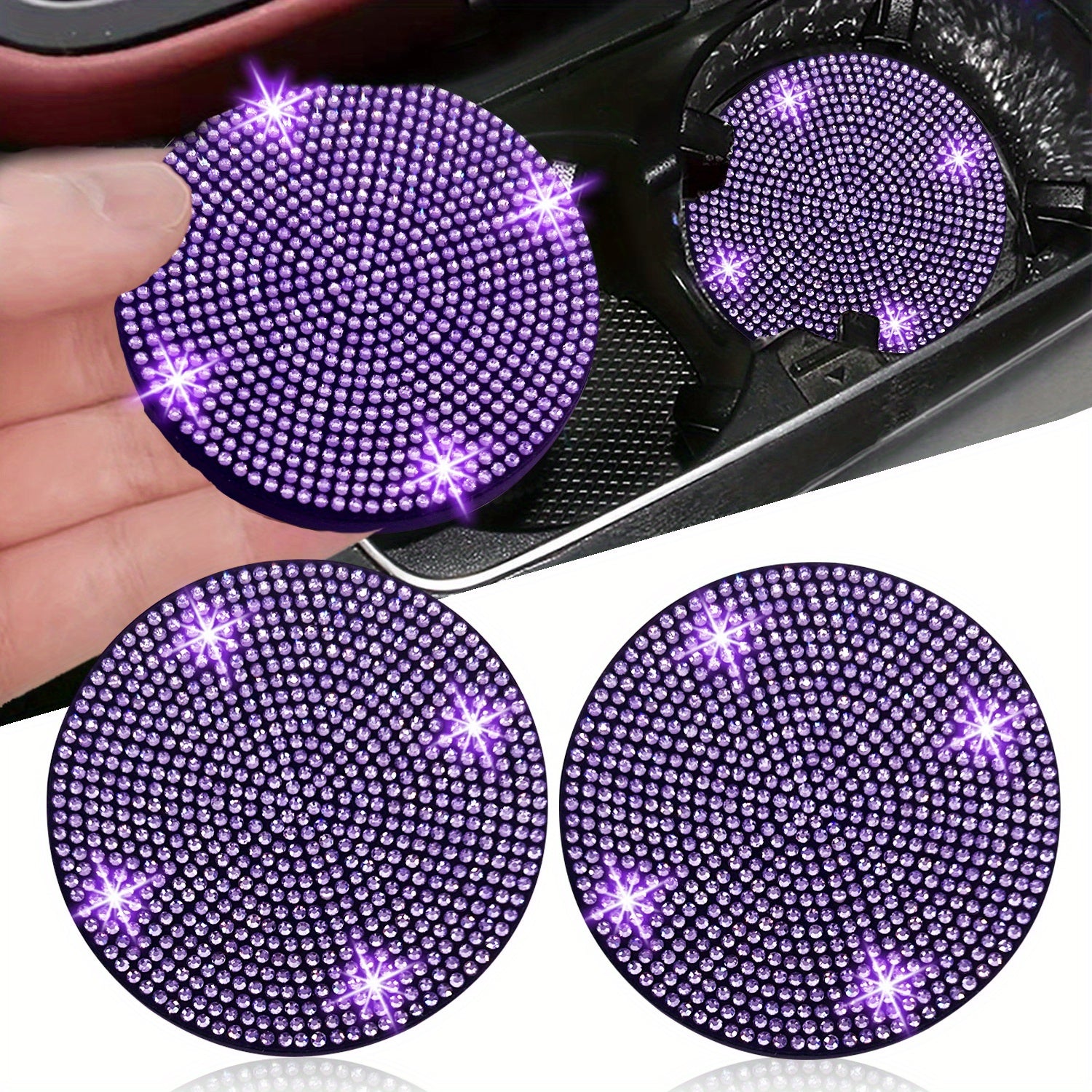 Подстаканники для автомобиля Bling Car Cup Holder Coasters 6.99 см противоскользящие, ударопрочные для транспортных средств