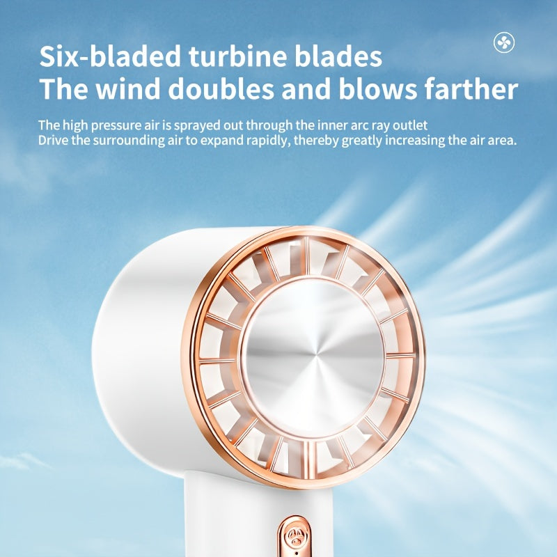 Portable Handheld USB Cooling Fan with Hot and Cold Compress 2400mAh Battery