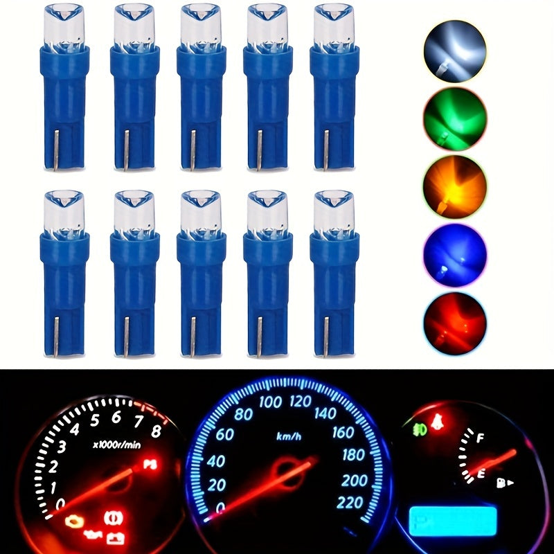 10 Pack T5 LED Car Dashboard Instrument Cluster Gauge Panel Lights