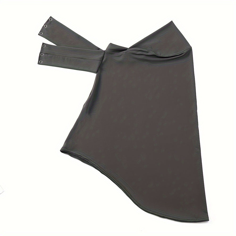 Women's Quick Dry Sports Hijab with Tie Band and Button Closure for Fitness Outdoor Activities