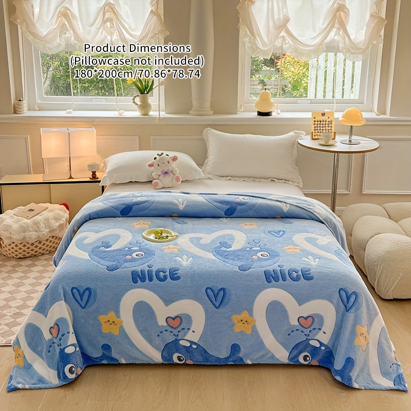 Soft Coral Fleece Throw Blanket Geometric Rainbow Design for Bed Sofa Travel