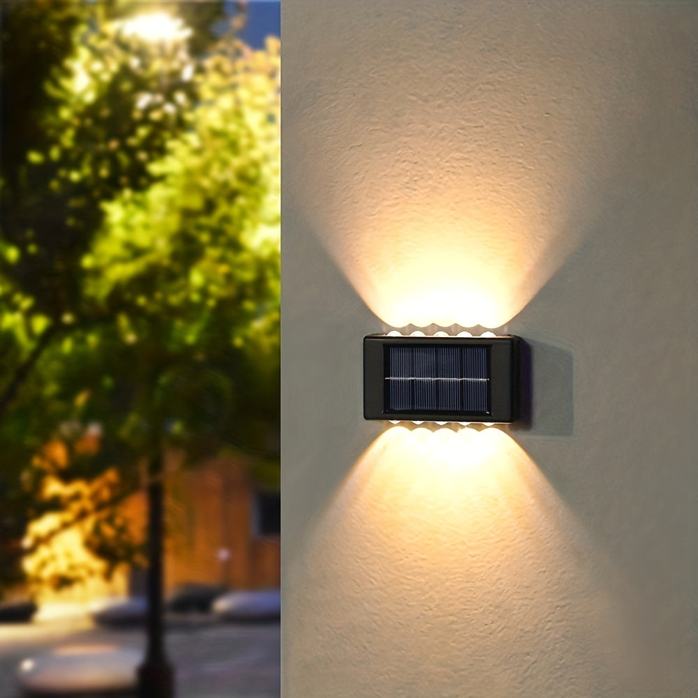 Solar Wall Light Outdoor Garden Landscape Wall Lamp No Wiring Needed