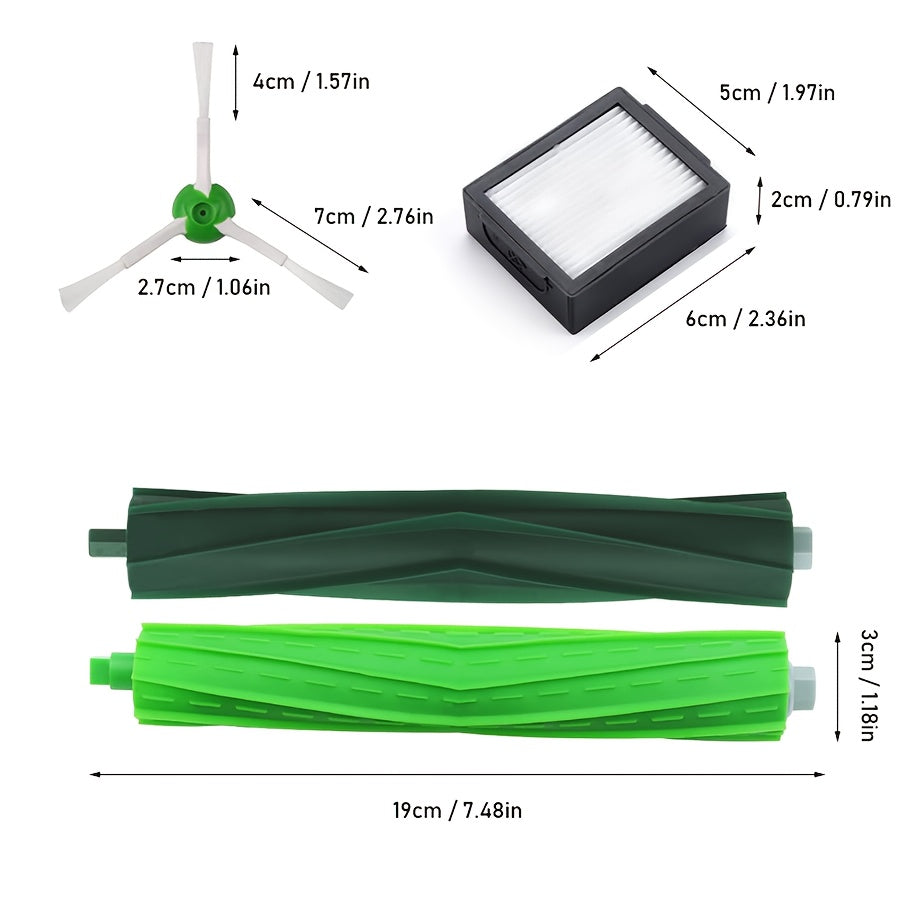 Replacement Parts for iRobot I and J Series Vacuum Cleaners Filters Brushes Rubber Brush Cleaning Tool Set