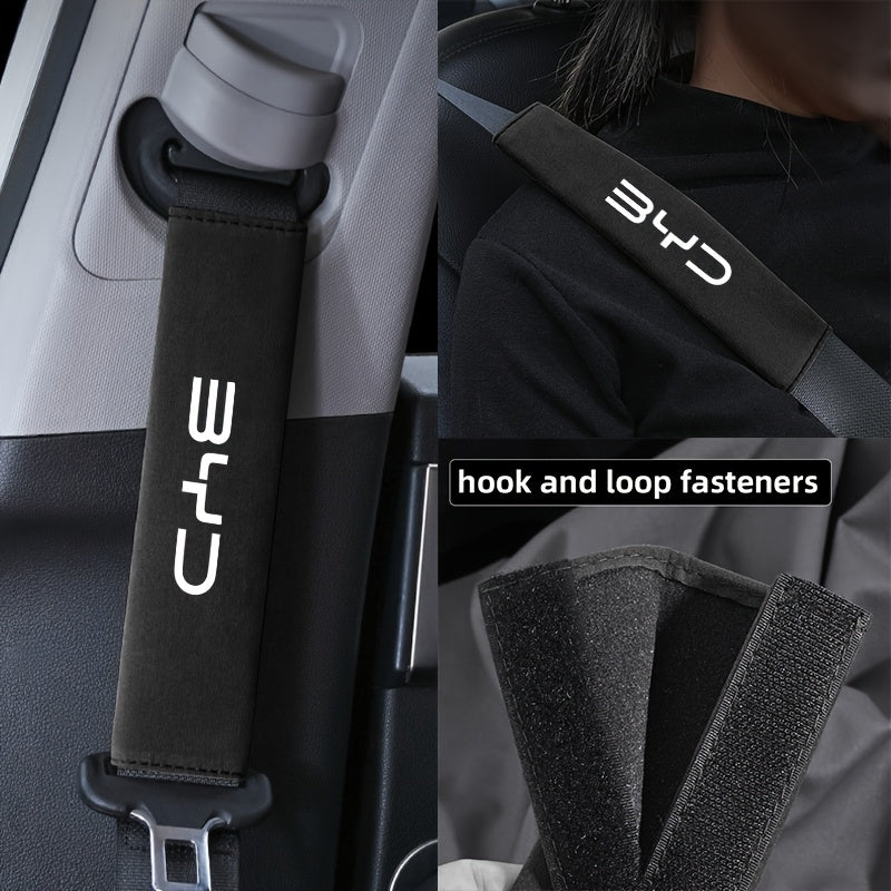 Car Seat Headrest and Shoulder Belt Cover Set Breathable Comfortable Neck Support