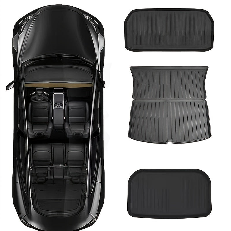 Trunk Mat for Tesla Model Y TPE Cargo Liner Non-Slip Durable Wear-Resistant