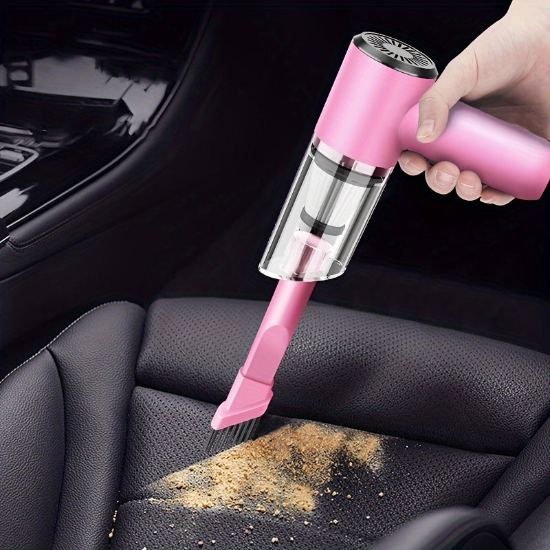 Портативный ручной автомобильный пылесос с насадкой-щелью и возможностью влажной и сухой уборки