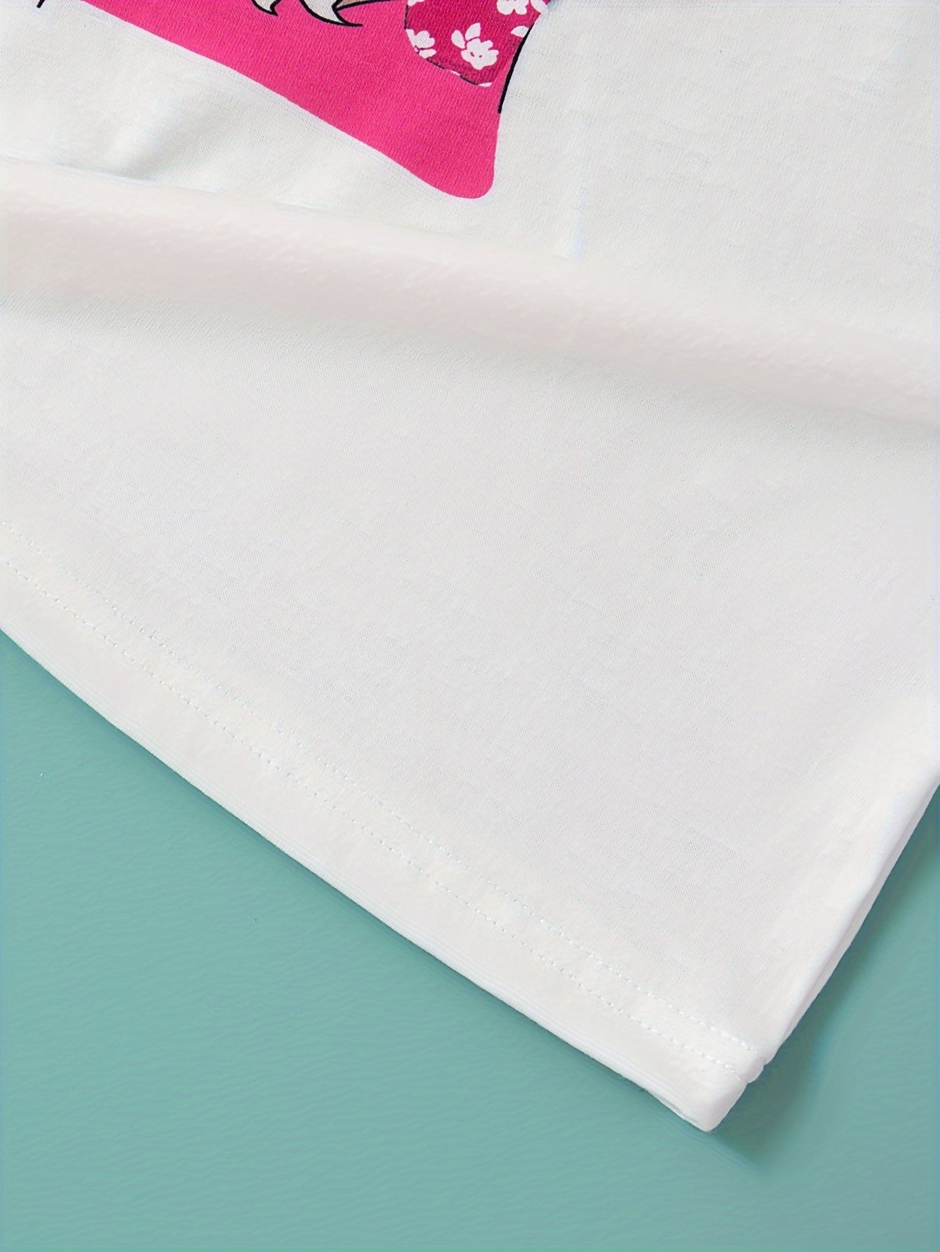 Girls Summer Outfit Set with Floral Shorts and Crew Neck Short Sleeve Top