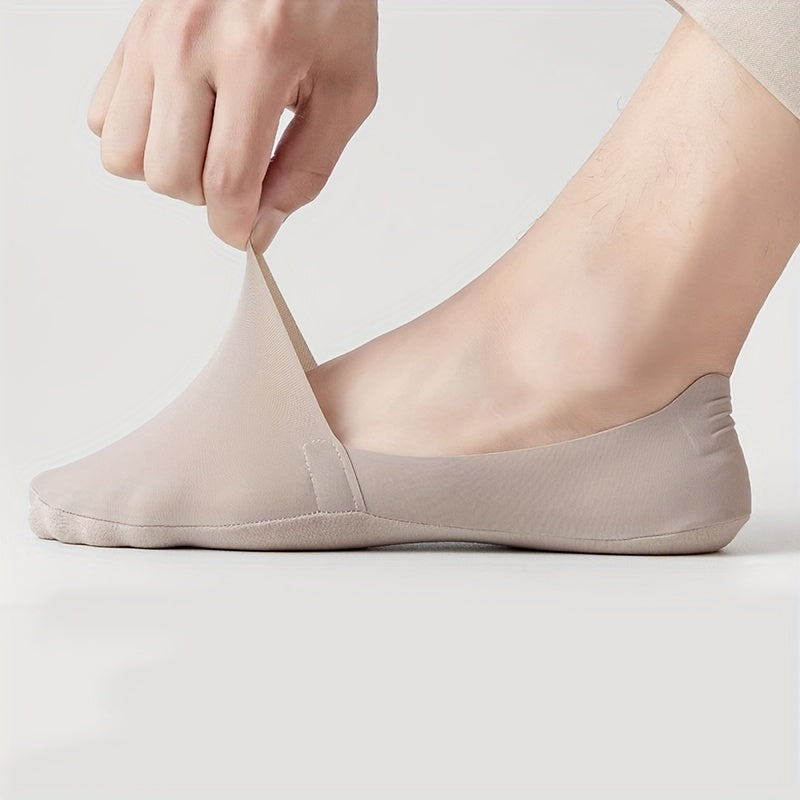 Men's Solid Color Mesh No Show Socks 10 Pairs Breathable Soft Casual Spring Summer