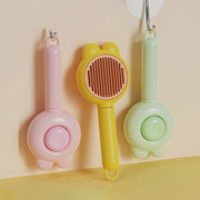 Self-Cleaning Slicker Brush for Cats and Dogs Stainless Steel Bristles Ergonomic Handle