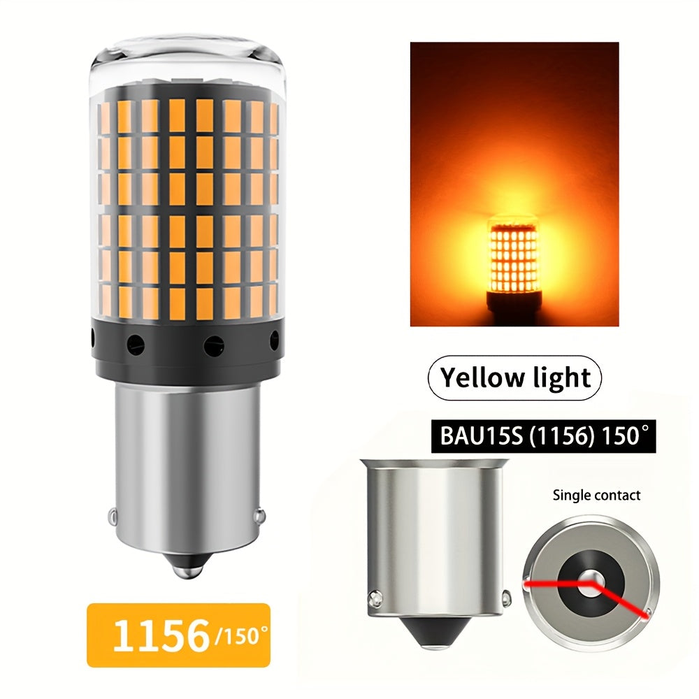 2Pcs Bright LED Bulbs 1156 BA15S Canbus Car Brake Reverse Turn Signal
