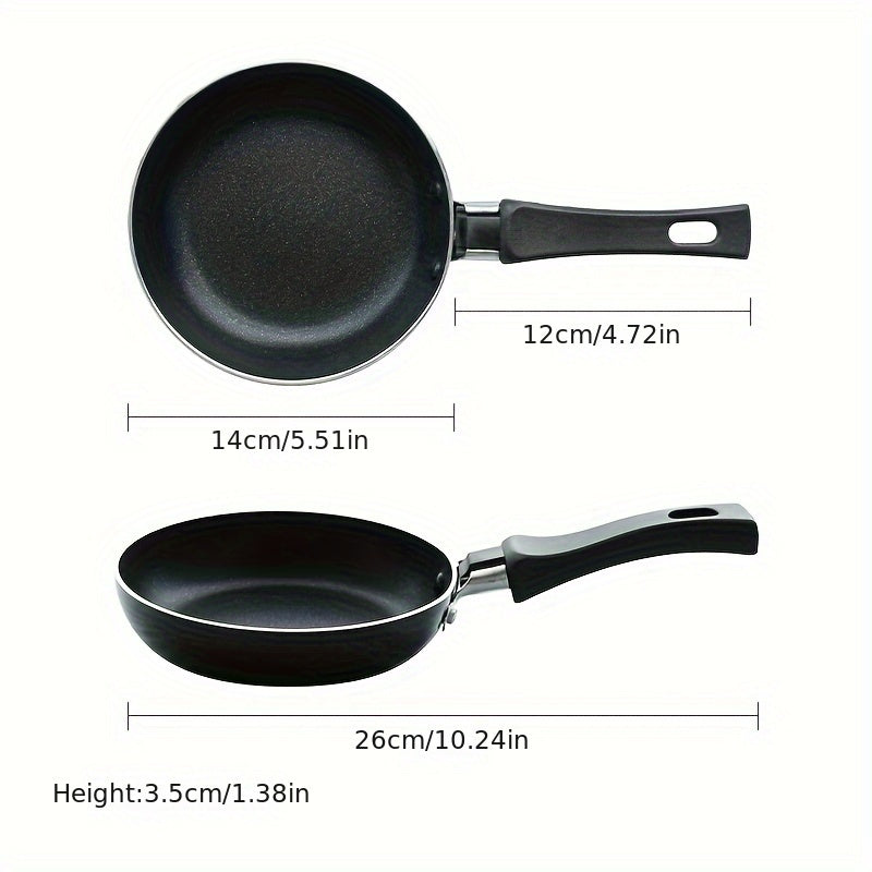 Nonstick Omelet and Pancake Frying Pan 13.97cm Aluminum Dishwasher Safe Silicone Handle