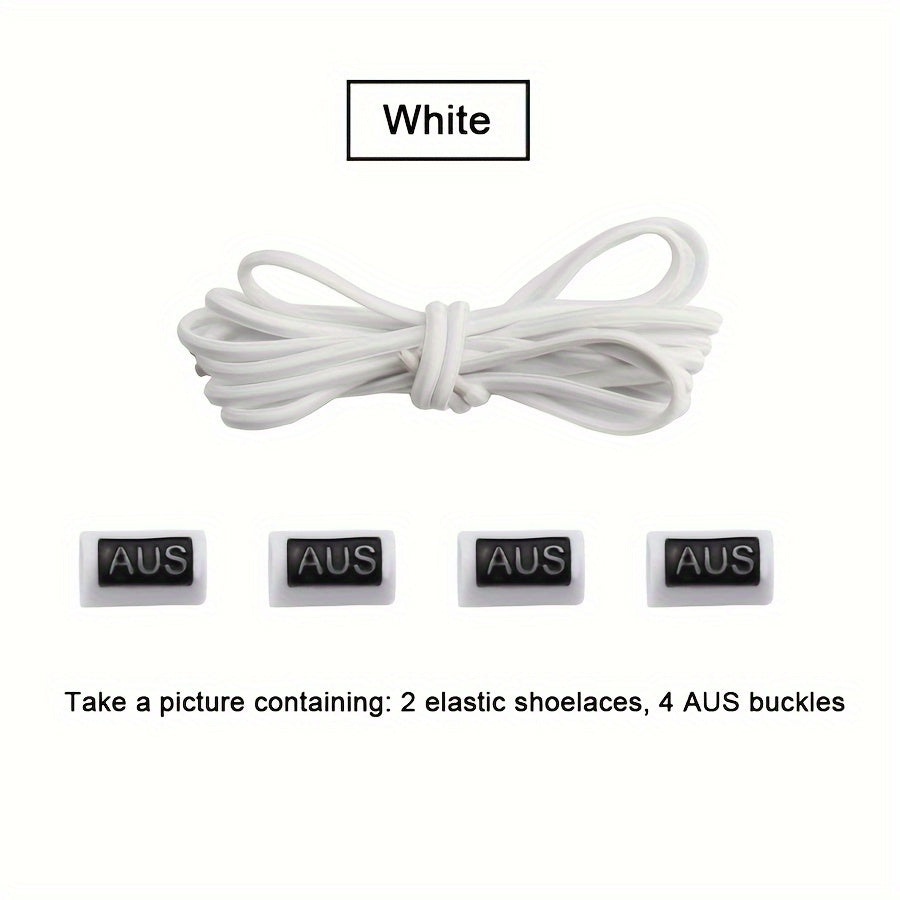 Kids Elastic No-Tie Shoelaces with Alloy Buckle for Easy Slip-On