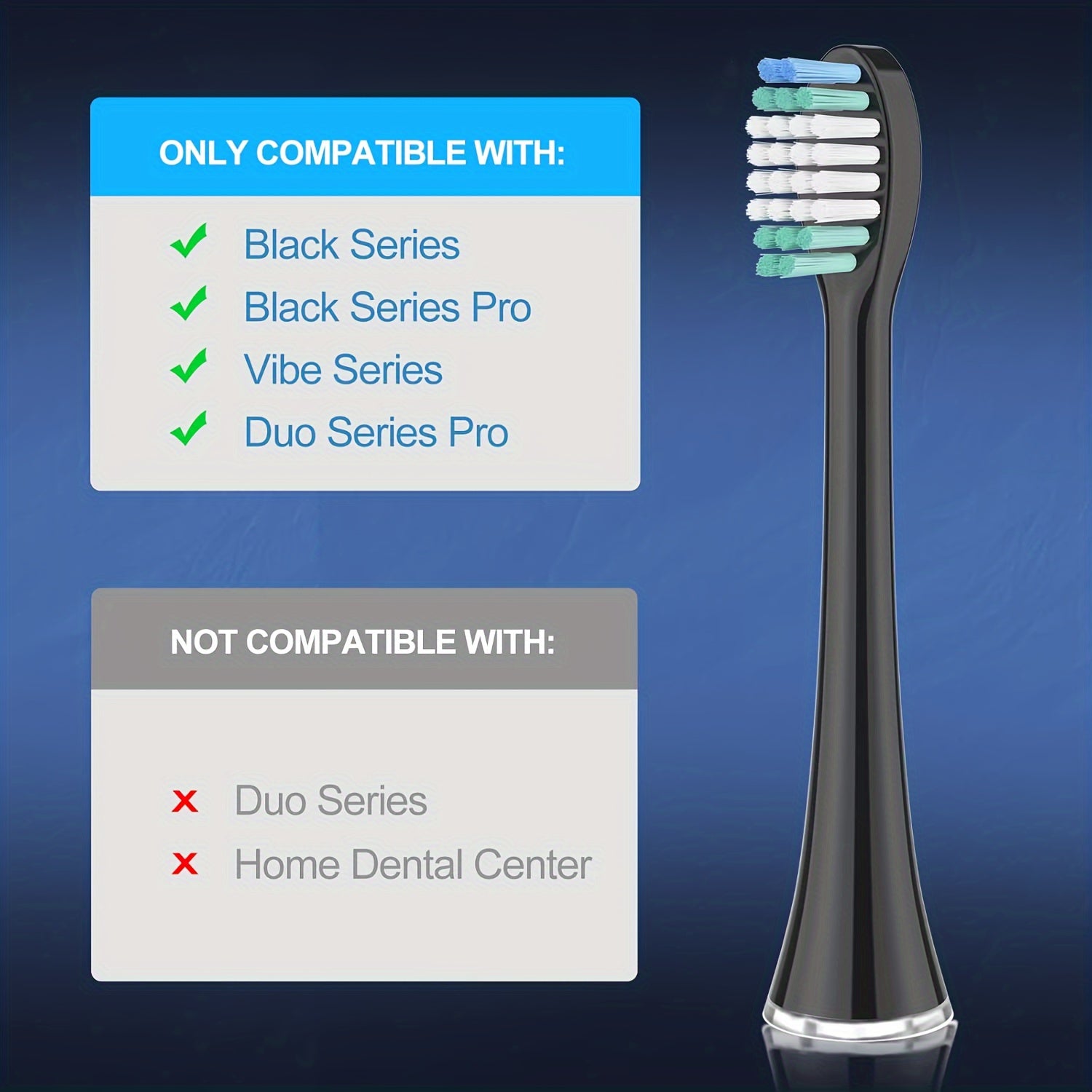 Elektr tozalash cho'tkasi uchun almashtirish boshliqlari, naylon sochlar, Vibe seriyali uchun