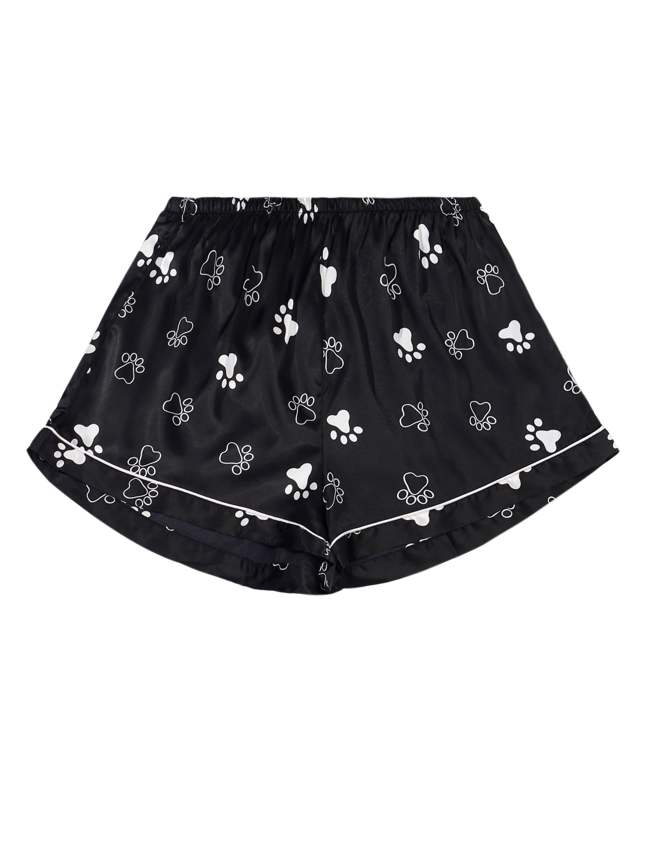 Plus Size Women's Cotton Short Sleeve Pajama Set with Dog Print