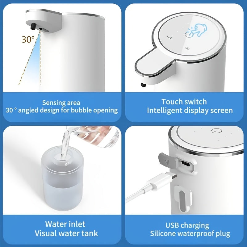 Sensor Soap Dispenser USB Rechargeable Wall Mount for Kitchen Dishwashing and Cleaning