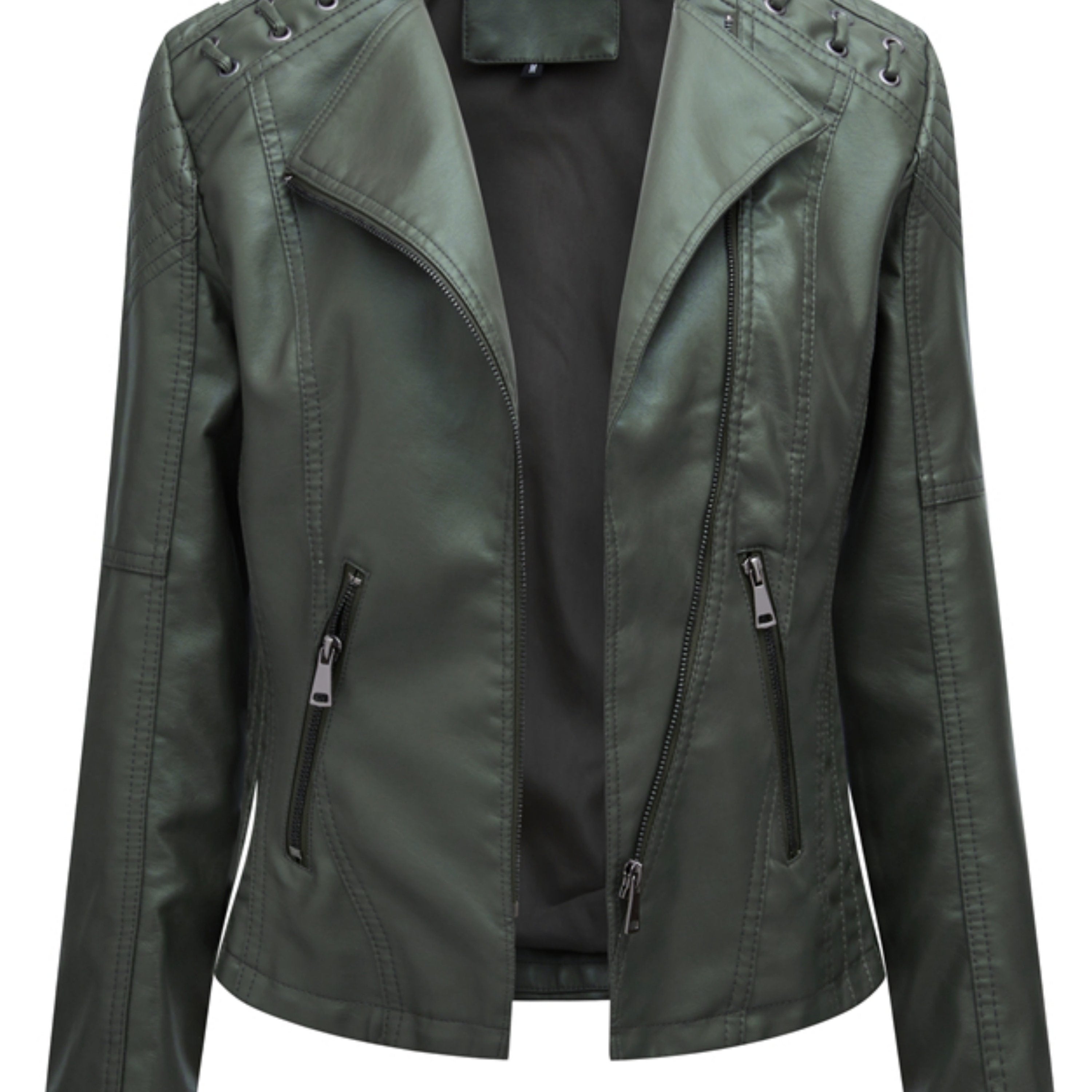 Women's Waterproof Skinny Fit Jacket with Stand Collar Long Sleeve Solid Color Fall Winter