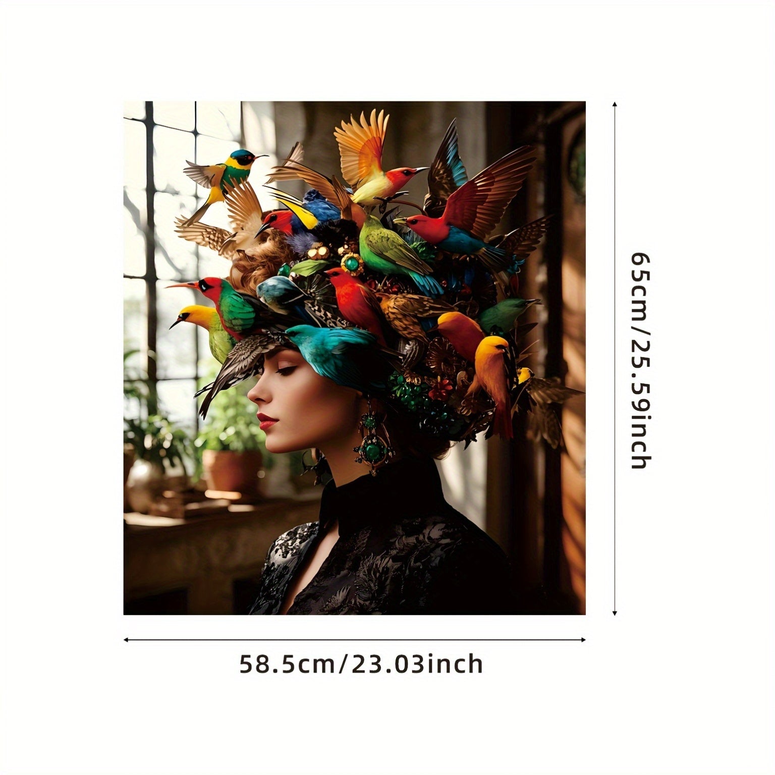 Floral Bird Crown Dishwasher Door Decal PVC No Battery Needed Home Decor Gift