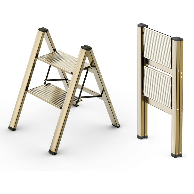 Aluminum Folding Ladder 3 Steps Non-Skid Pedals Lightweight Home Office Use