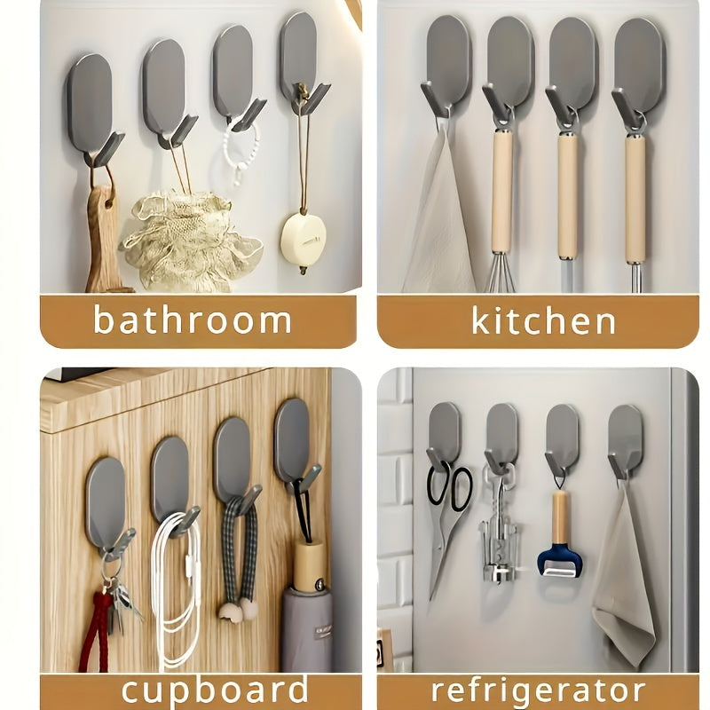 Ganchos adhesivos impermeables de alta resistencia para baño y aseo, sin taladro, duraderos, de ABS, para toallas y batas