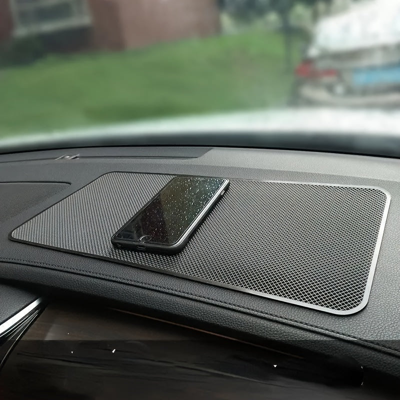 Black Silicone Dashboard Mat for Car Non-Slip Heat-Resistant Washable