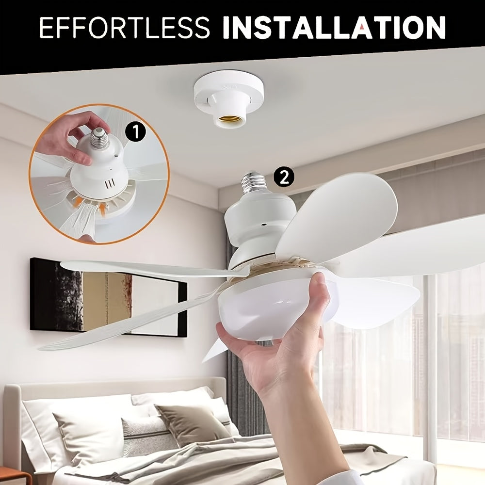 NONZHU LED Chandal Fan Yoritgich Komplekti, 3-Rangli Iliq Oq, Sovuq Oq, Dimmable, Havo Almashinuvi, E27 Poyafzali, Katta va Kichik Hajmda, Turli Xonalar uchun.
