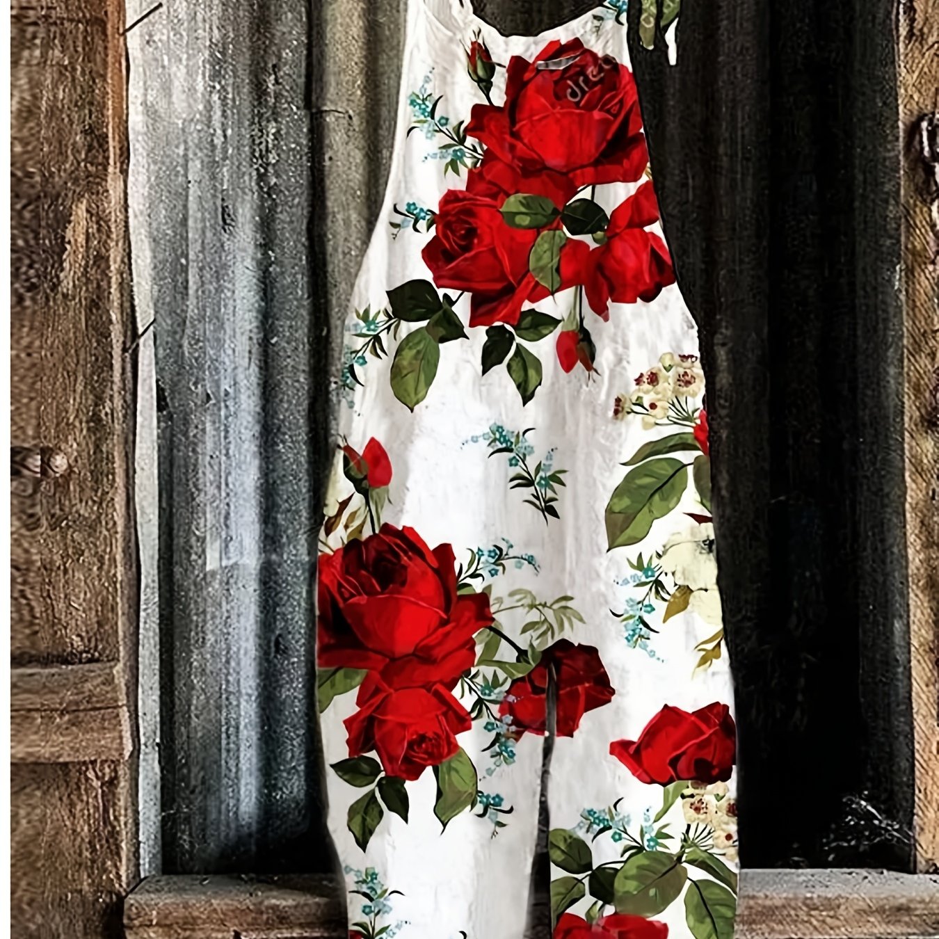 Women's Plus Size Floral Print Jumpsuit Spring Summer Fall Knit Polyester Spandex High Stretch Vacation Style