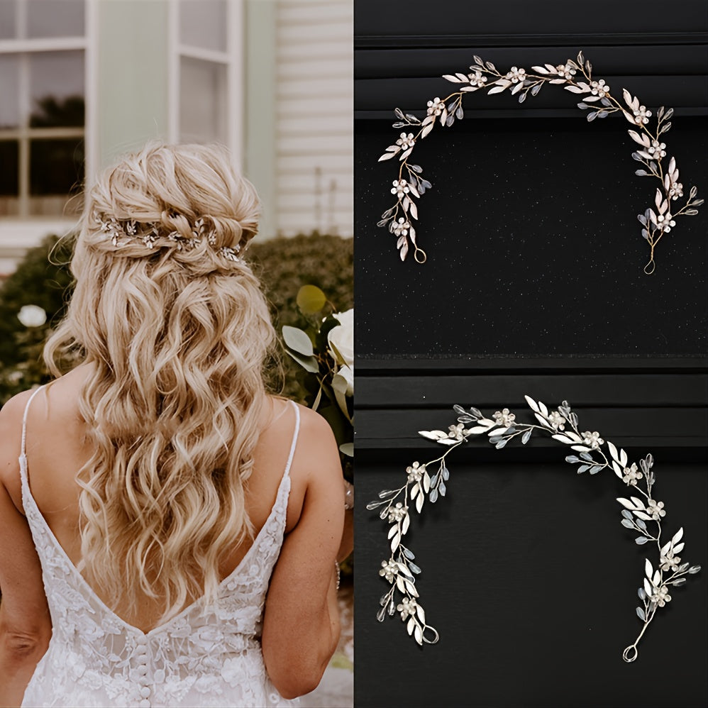 Golden Leaf Bridal Hairband for Wedding and Special Occasion