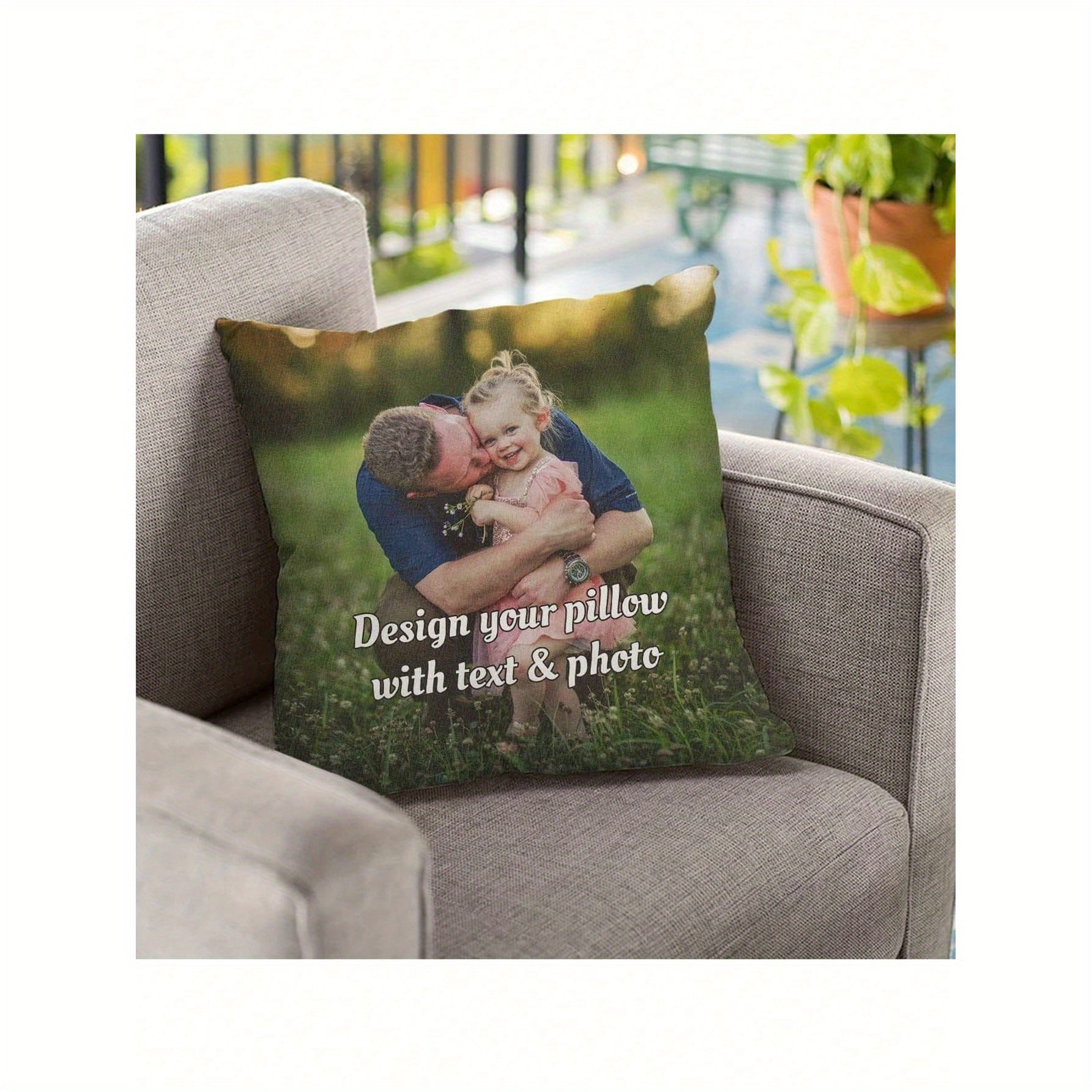 Customizable Square Throw Pillow Cover Polyester Blend Soft Cushion Case for Gifts
