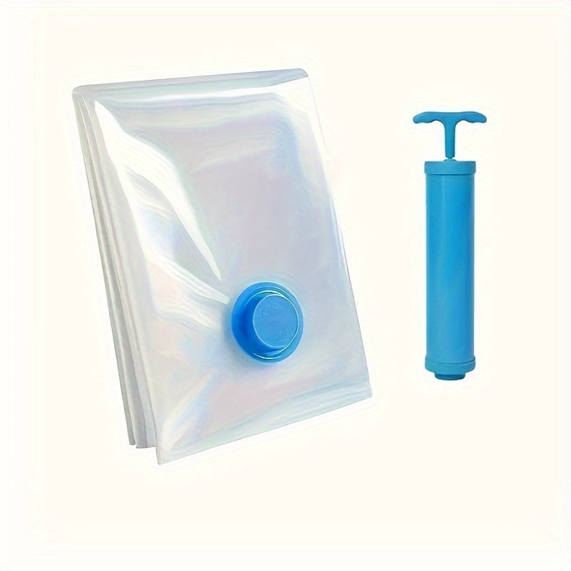 Vacuum Storage Bags 6-Pack with Manual Pump for Clothes Travel Home Organization